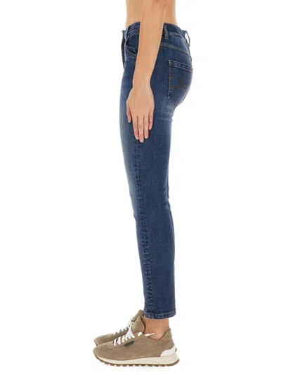 Brunello Cucinelli Women Slim Fit Denim Pants In Blue
