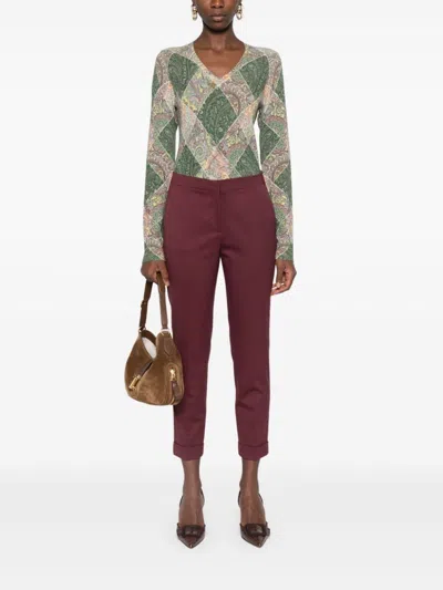 Etro Pants In Brown
