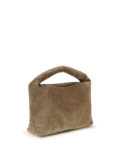 Brunello Cucinelli Women Suede Shoulder Bag In Brown