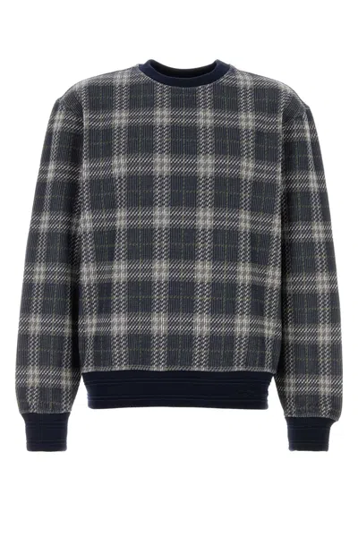 Burberry Embroidered Stretch Cotton Blend Sweatshirt In Multicolor