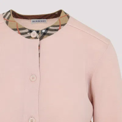 Burberry Wool Cardigan Women In Pink