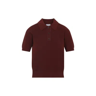 Burberry Wool Polo Women In Brown