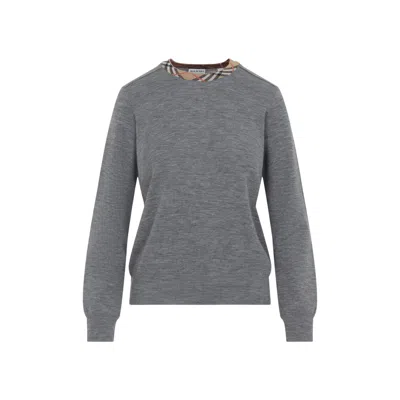 Burberry Wool Pullover Women In Gray
