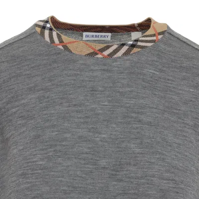 Burberry Wool Pullover Women In Gray