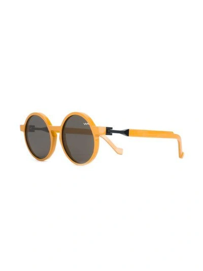 Shop Vava Round Sunglasses In Yellow