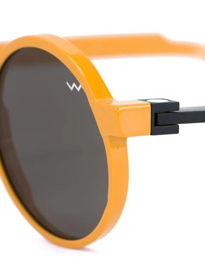 Shop Vava Round Sunglasses In Yellow