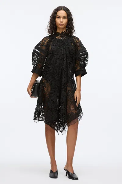 3.1 Phillip Lim Embroidered Lace Hankerchief Dress In Animal Print