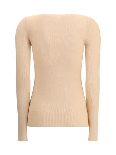 Chloé Chloè Wool Henley Shirt In Pink