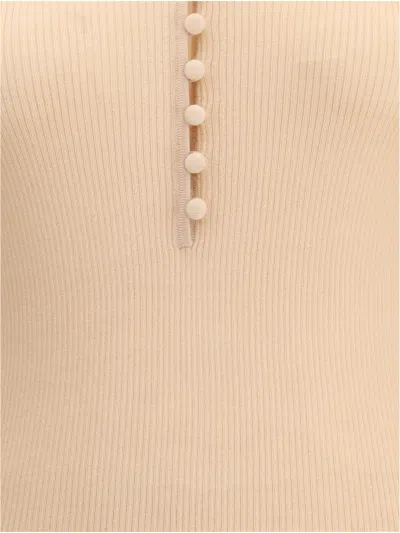 Chloé Chloè Wool Henley Shirt In Pink