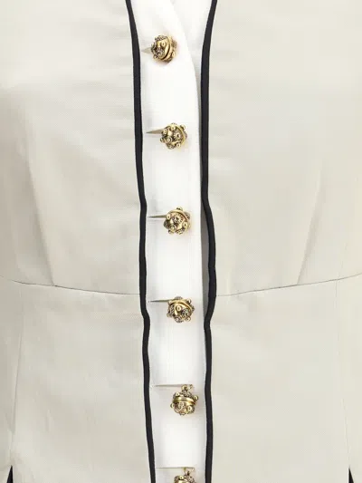 Chloé Blazer With Structured Cuts In Neutral