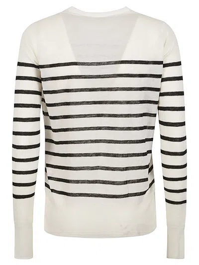 Ct Plage Wool Striped Sweater In Black