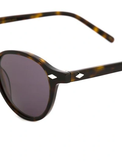 Shop Lesca Round Sunglasses - Brown