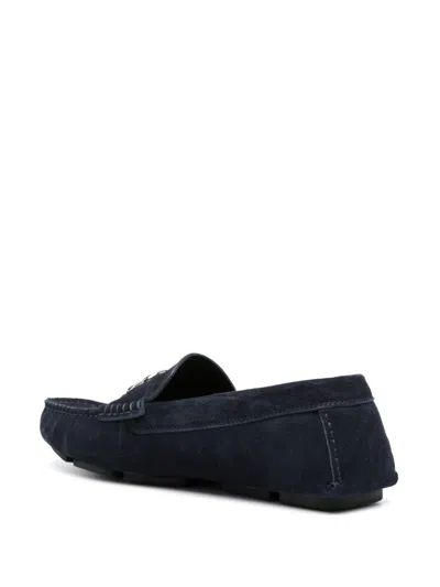 Dolce & Gabbana Midnight Blue Suede Slip-ons In Multi
