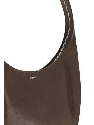 Coperni Women Medium Soft Swipe Shoulder Bag In Brown