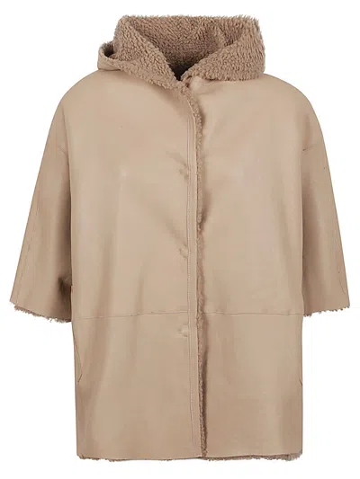 Enes Moncler Zip Up Jacket In Brown
