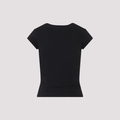 Diesel Women Black Stretch Jersey Logo T-angie-od T-shirt In Black