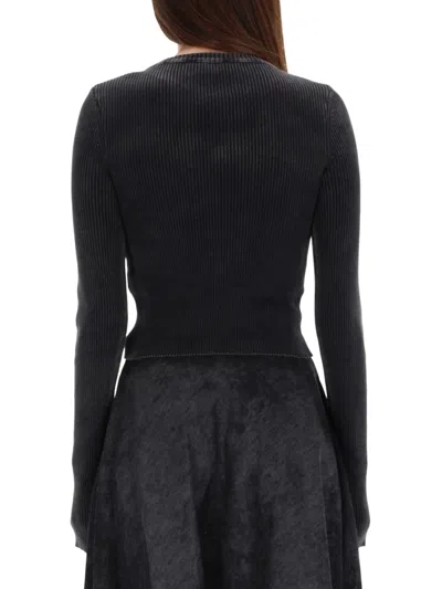 Diesel M-anchor-a Black T-shirt In Black