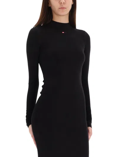 Diesel Dress "d-mokky-ls-microdiv" In Black