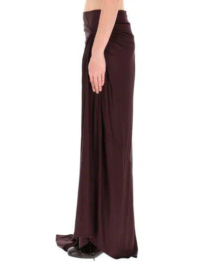 Dries Van Noten Long Humila Skirt In Brown