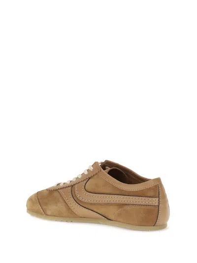 Dries Van Noten Women Suede Sneakers In Brown