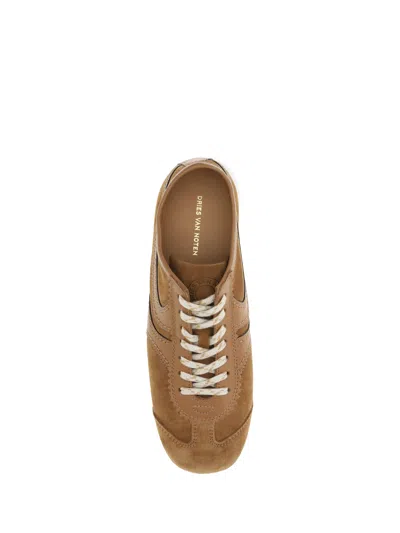 Dries Van Noten Women Suede Sneakers In Brown