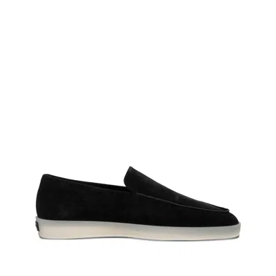Fear Of God Suede Loafers With Rubber Sole And Round Toe In Black