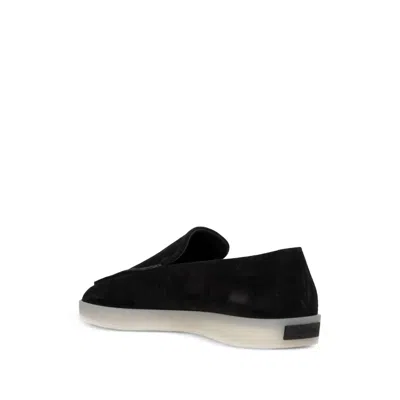 Fear Of God Suede Loafers With Rubber Sole And Round Toe In Black