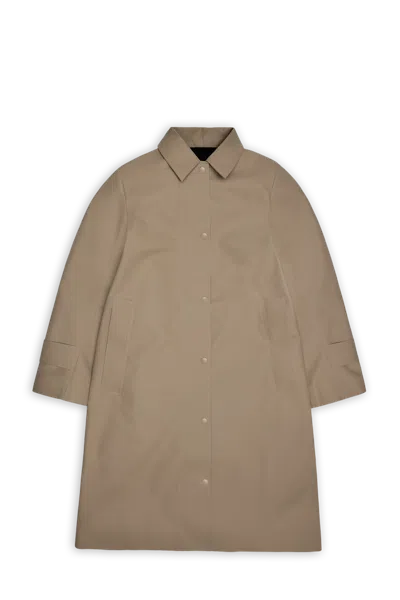 Rains Nara Long W Jacket In Sand