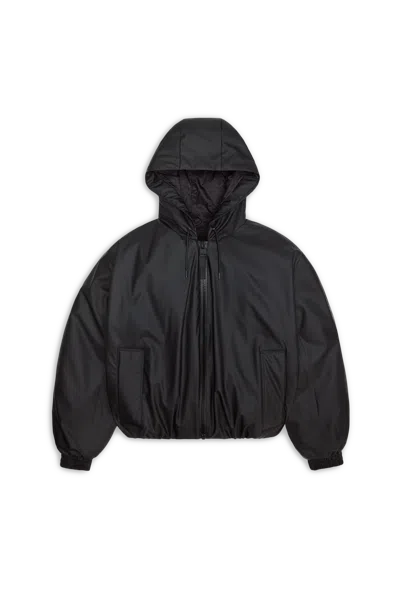Rains Lohja Insulated Bomber W Jacket In Black