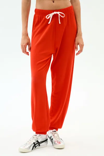 Splits59 Andie Oversized Fleece Sweatpant In Red