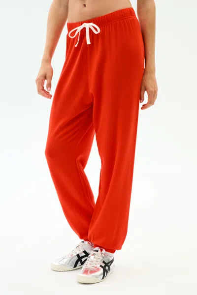 Splits59 Andie Oversized Fleece Sweatpant In Red