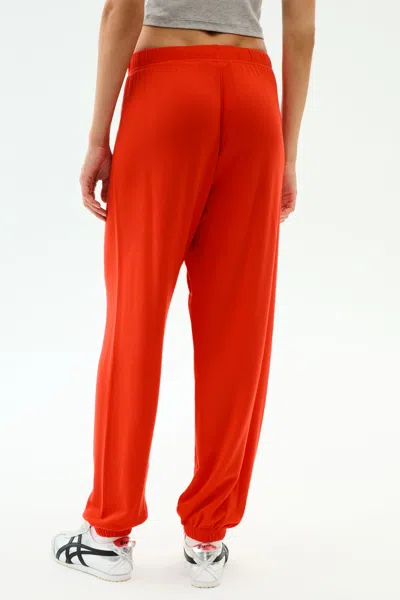 Splits59 Andie Oversized Fleece Sweatpant In Red