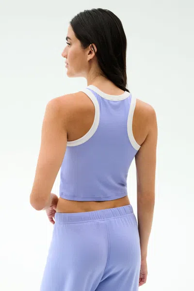 Splits59 Kiki Rib Crop Tank In Blue