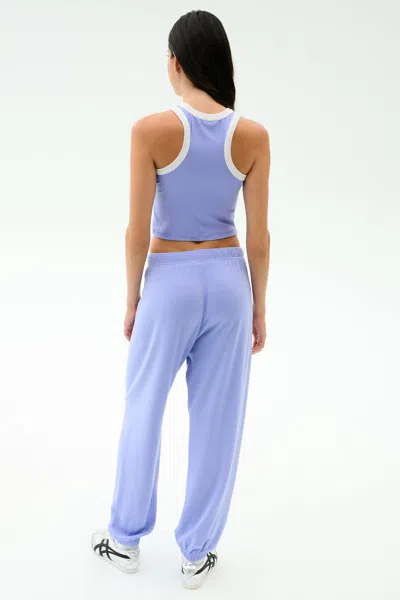 Splits59 Kiki Rib Crop Tank In Blue