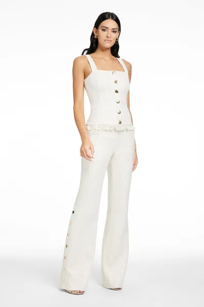 Toccin Gracie Button Detail Pant In Metallic