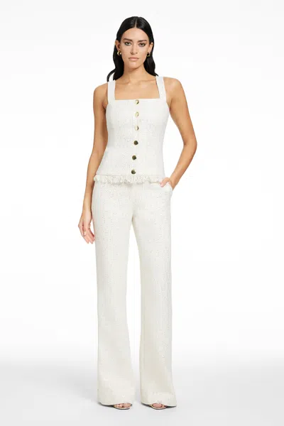 Toccin Gracie Button Detail Pant In Metallic