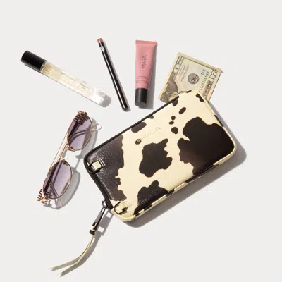 Bandolier Remi Magnet Wallet Crossbody Phone Case Pouch Set - Spotted Hide/pewter