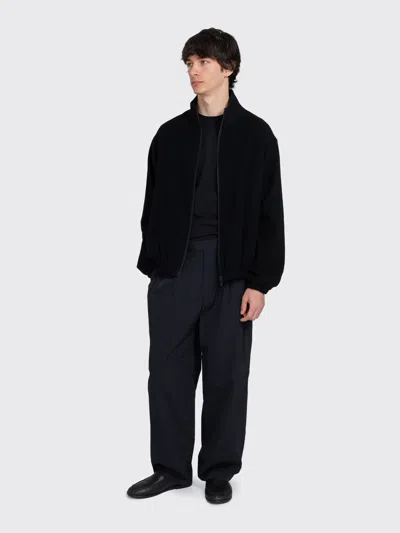 Ssstein Windproof Nylon Wide Easy Trousers In Black