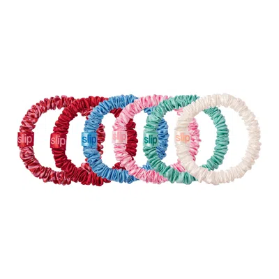Slip Pure Silk Skinny Scrunchies With Complimentary Pouch In Multi