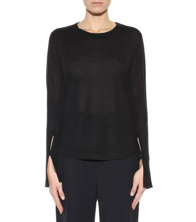 Shop Chloé Wool, Silk And Cashmere Sweater In Llack