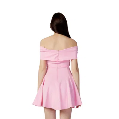 Aniye By Multicolor Polyester Short Dress In Pink