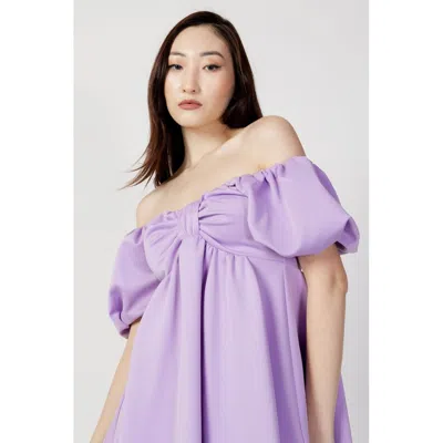 Aniye By Purple Polyester Short Dress In Purple