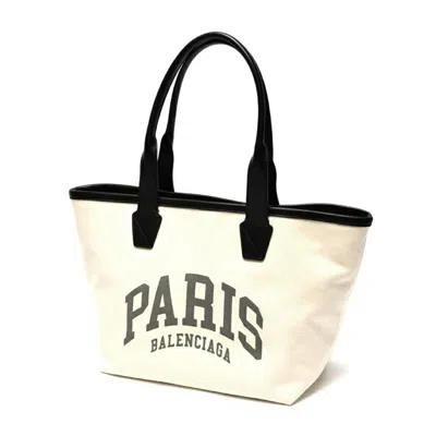 Pre-owned Balenciaga Black Canvas Leather Tote Bag ()