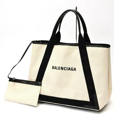 Pre-owned Balenciaga Black Canvas Leather Tote Bag ()
