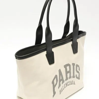 Pre-owned Balenciaga Black Canvas Leather Tote Bag ()