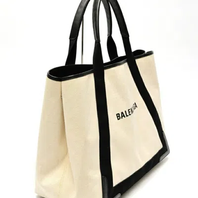 Pre-owned Balenciaga Black Canvas Leather Tote Bag ()