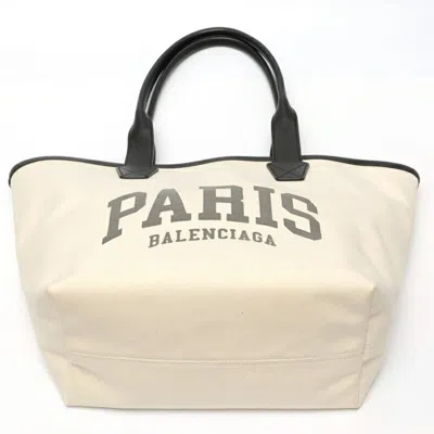 Pre-owned Balenciaga Black Canvas Leather Tote Bag ()