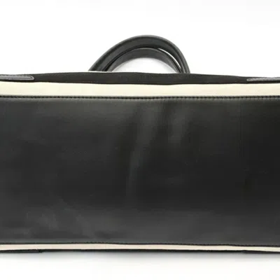 Pre-owned Balenciaga Black Canvas Leather Tote Bag ()