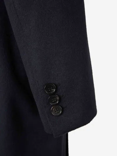 Brioni Single-breasted Coat In Blue