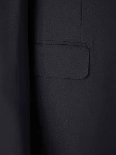 Brioni Straight Wool Suit In Blue